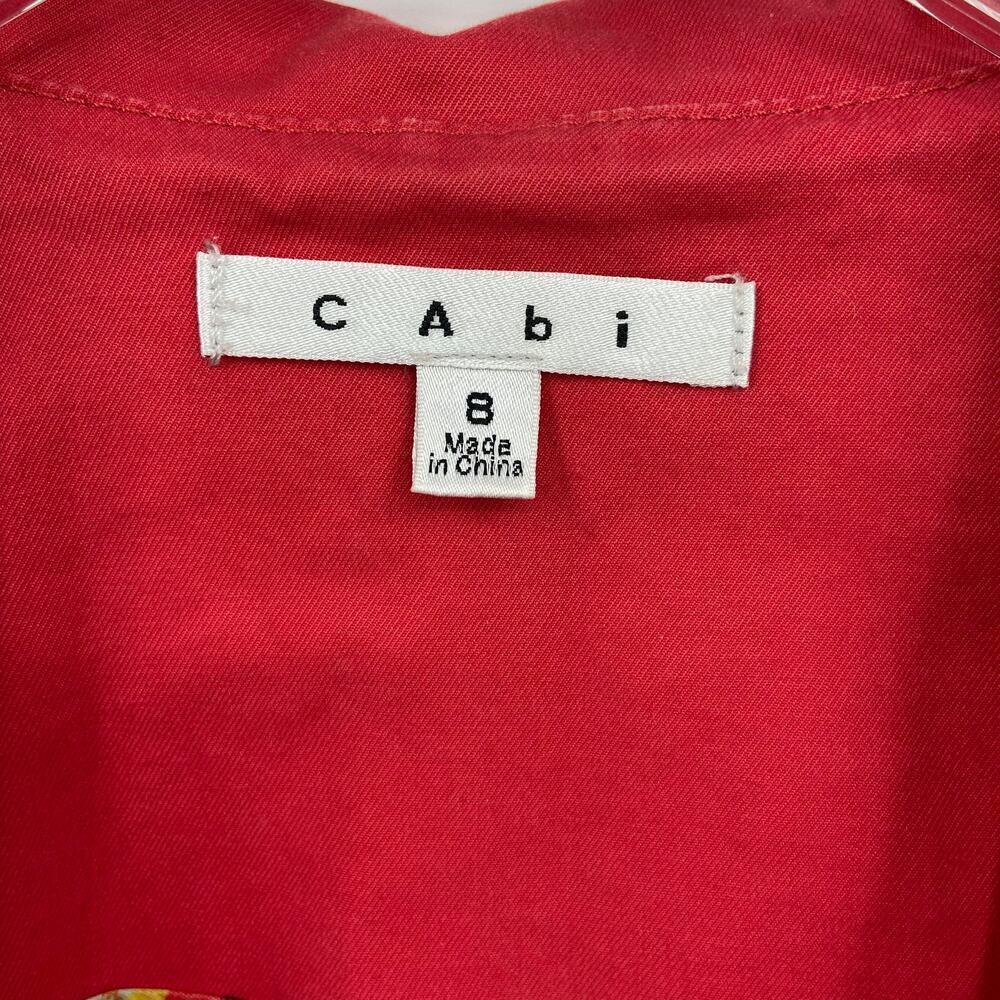 Cabi Blazer Jacket Size 8 Red Single Button Notch… - image 2